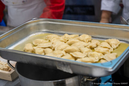 Pierogi zrobione przez uczestników -